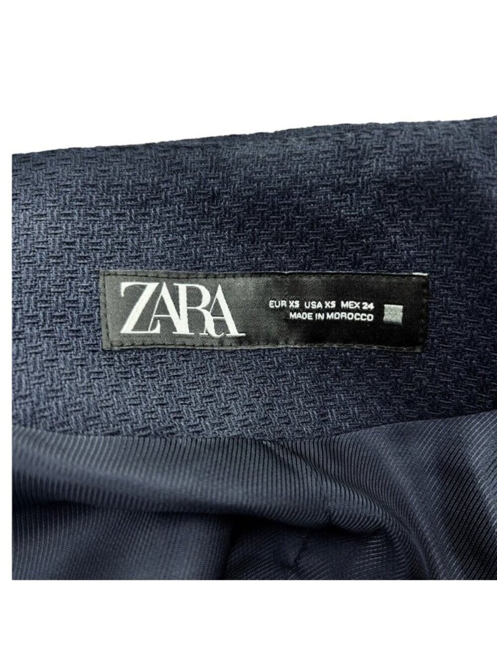 Zara Round-Neck Blazer Navy - Picture 4 of 8